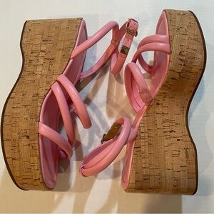 MICHAEL Michael Kors Hazel Wedge Sandals, Pink, 8.5